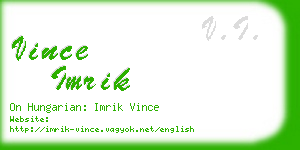 vince imrik business card